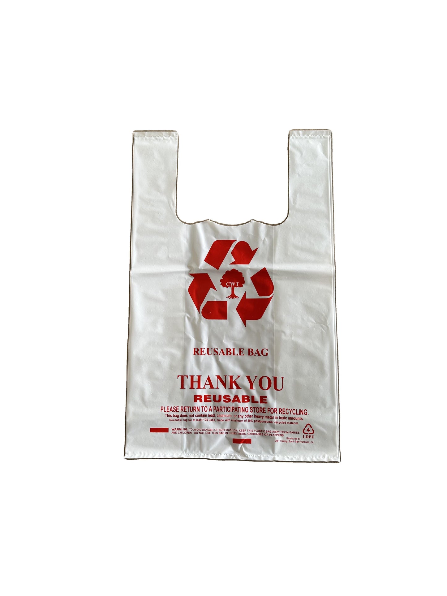 Medium Reusable T-Shirt Bag 11+6X18 - 500ct